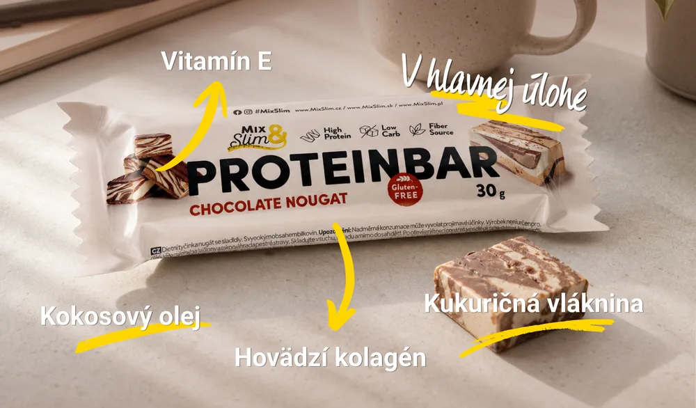 Mix Slim Proteinbar Nougat detail