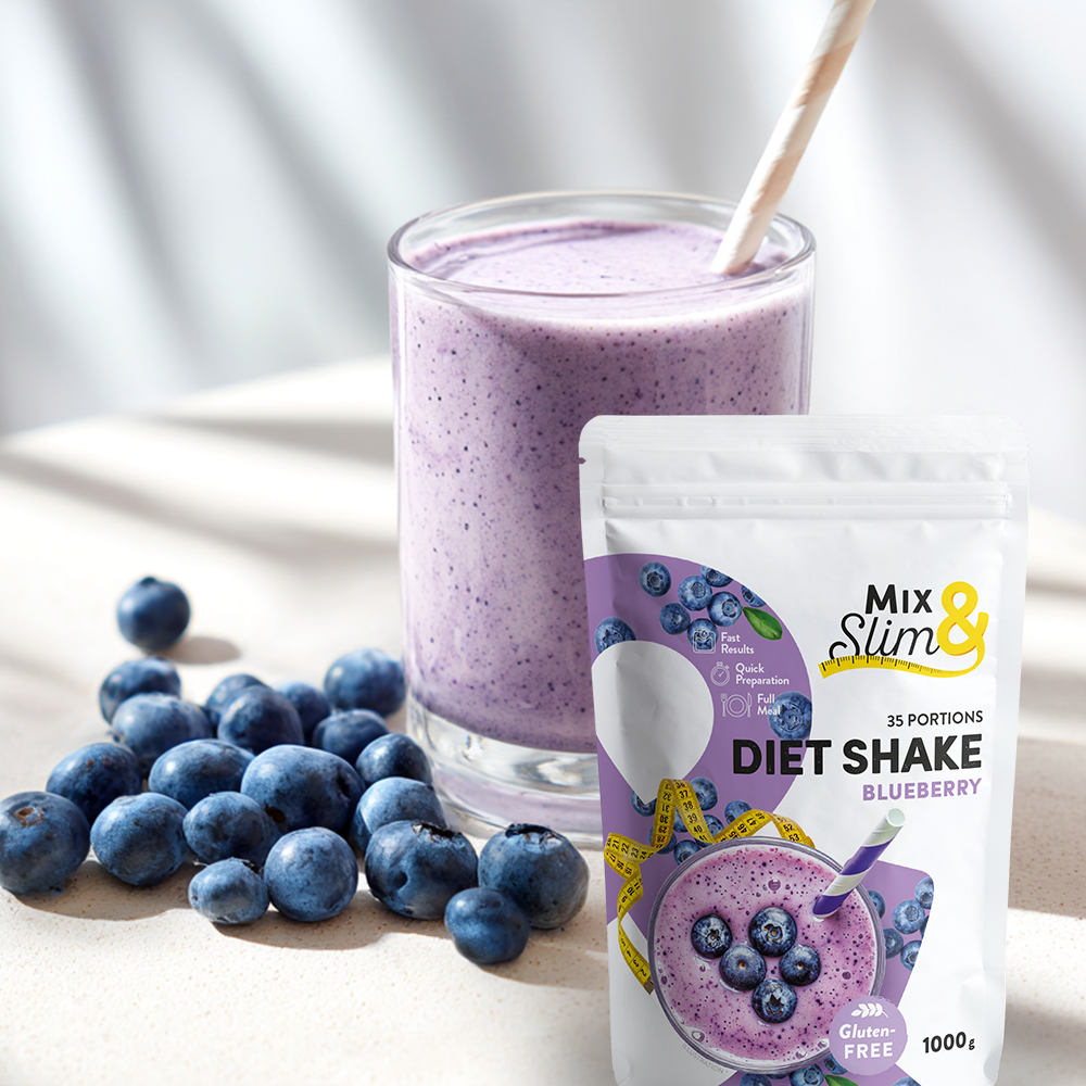 MixSlim Proteinový nápoj borůvka 1000g (35 porcí)