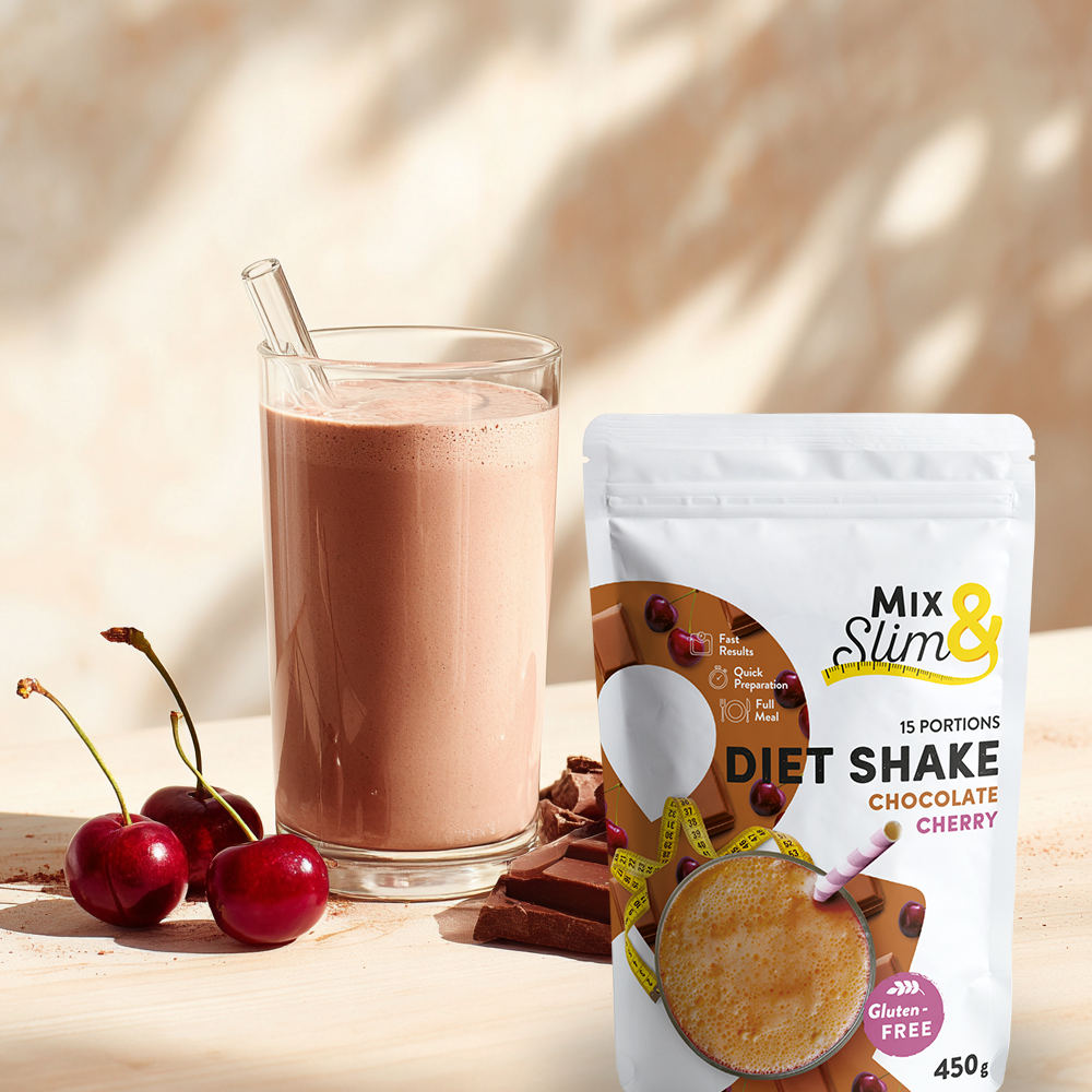 MixSlim Dietní koktejl višeň v čokoládě 450g (15 porcí)