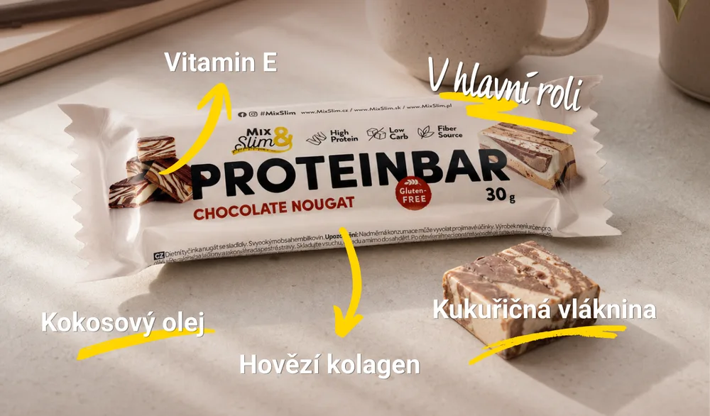 Mix Slim Proteinbar Nougat detail