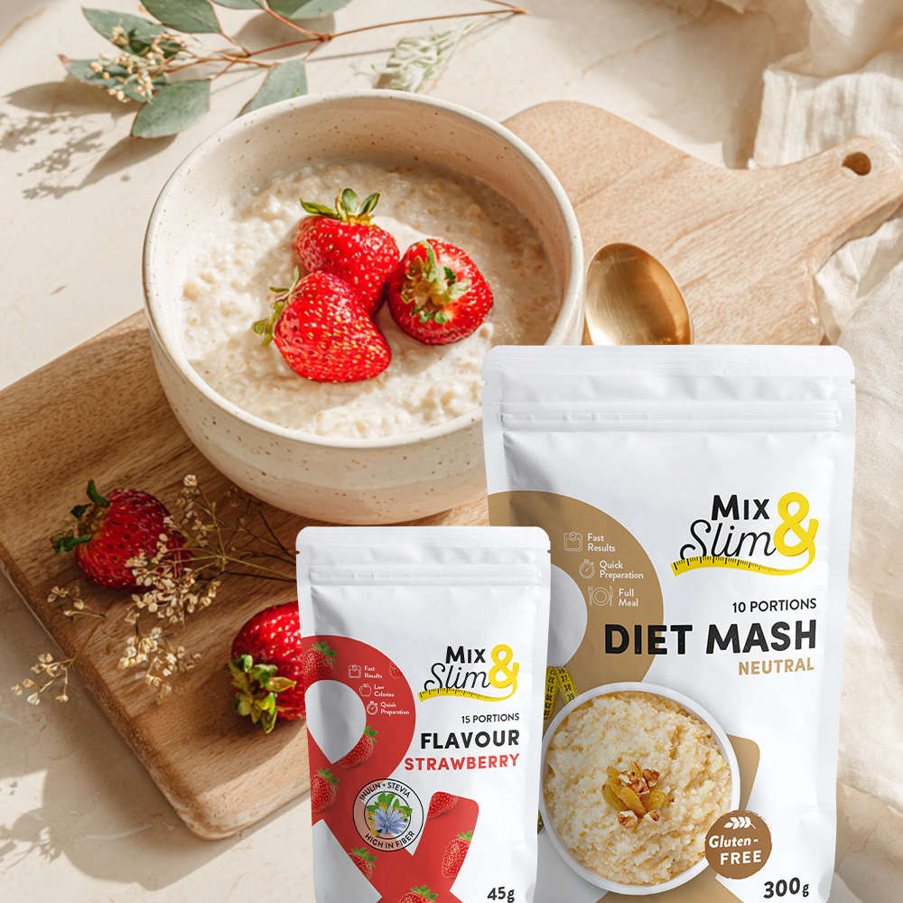 MixSlim Dietní kaše 300g (10 porcí) + příchuť jahoda
